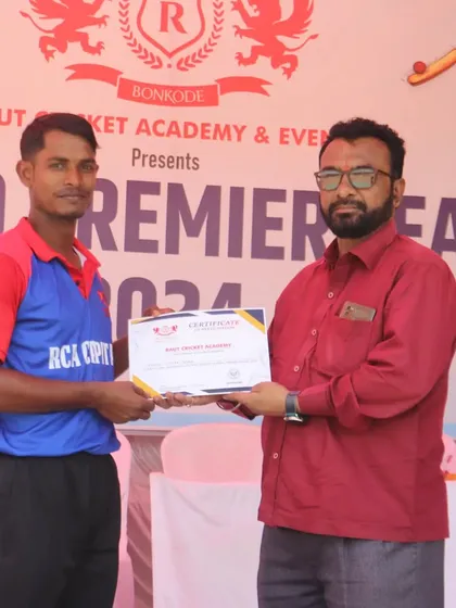 A player from the RCA Capitals is recognized for his efforts in the T-10 Premier League.