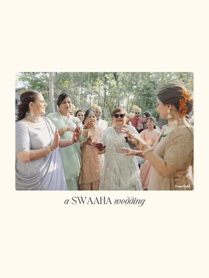 The ladies of the family dancing and celebrating during the baraat, a moment of pure, unfiltered joy.