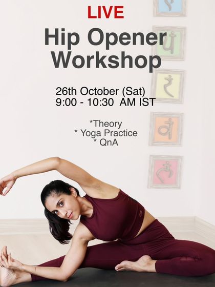 Join my live Hip Opener Workshop. We will cover theory, practice, and Q&A to help you unlock tight hips and find more freedom in your movement.