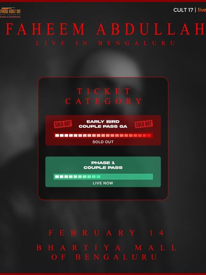 A ticket status update showing Early Bird Couple Passes as sold out. This graphic uses simple, clear visuals to create a sense of urgency and encourage faster ticket purchases for the remaining phases.