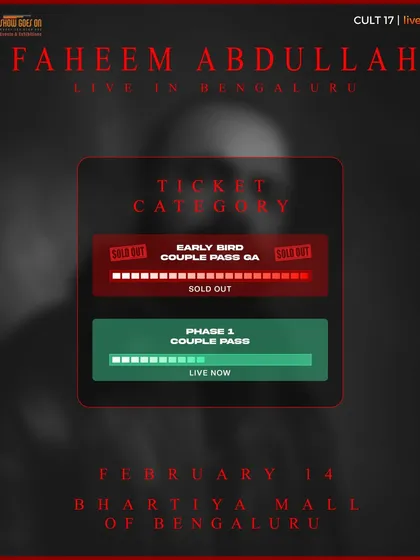 A ticket status update showing Early Bird Couple Passes as sold out. This graphic uses simple, clear visuals to create a sense of urgency and encourage faster ticket purchases for the remaining phases.