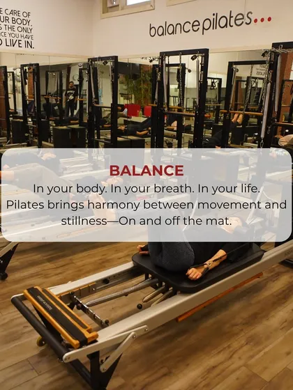 Our studio is a place to find balance in your body, your breath, and your life. The reformers are lined up, ready to bring harmony between movement and stillness.