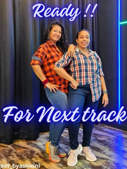 My dance partner and I getting ready for our next tutorial. We are always excited to create new content for you.