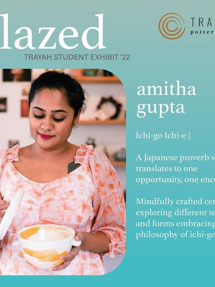 Meet Amitha Gupta, whose GLAZED '22 collection was inspired by the Japanese proverb "Ichigo Ichie," meaning "one opportunity, one encounter."