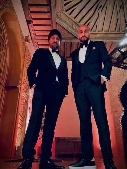 Me and my Kudos Music partner Jas Johal, looking sharp for a reception night in Marrakech. We always dress the part for our luxury events.