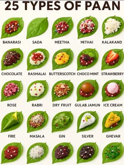 25 Flavours of Paan: Our live paan counter is always a crowd-pleaser. We offer over 25 varieties, from traditional Meetha Paan to modern creations like Chocolate, Rasmalai, and even Fire Paan for a bit of drama.