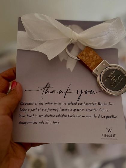 Mini milestones, major meaning. This custom keychain, created for an electric vehicle brand, was part of our first shipment to Dubai.