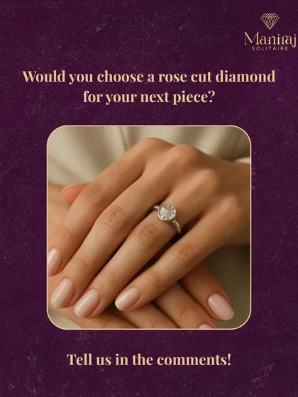 The rose cut diamond, seen here in a classic solitaire setting, is a beautiful choice for an engagement ring or a special gift. Would you choose this vintage-inspired cut for your next piece?