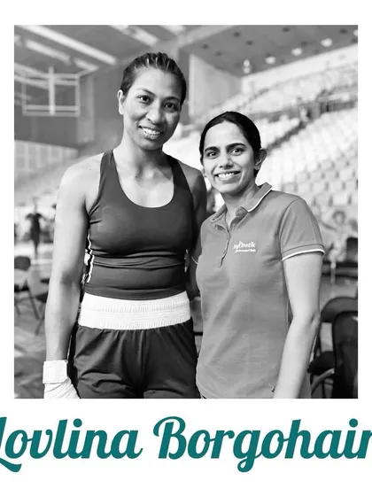 Behind every punch is a world of discipline. A photo with the incredible Olympic boxer, Lovlina Borgohain.