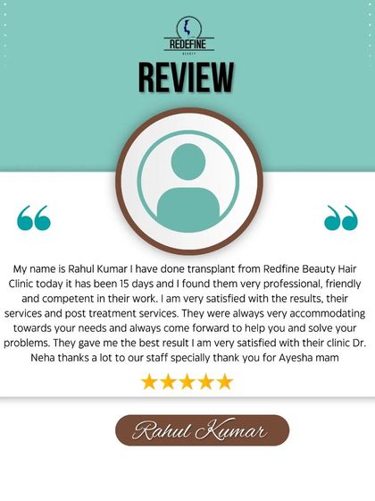 Rahul Kumar left this wonderful review just 15 days after his transplant. He mentions our professional, friendly, and competent approach, from the procedure itself to our post-treatment services. We are always here to help and solve your problems.