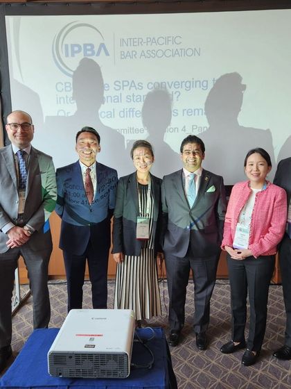 Our team with fellow panelists at the IPBA Annual Conference in Tokyo after a discussion on whether SPAs are converging to an international standard.