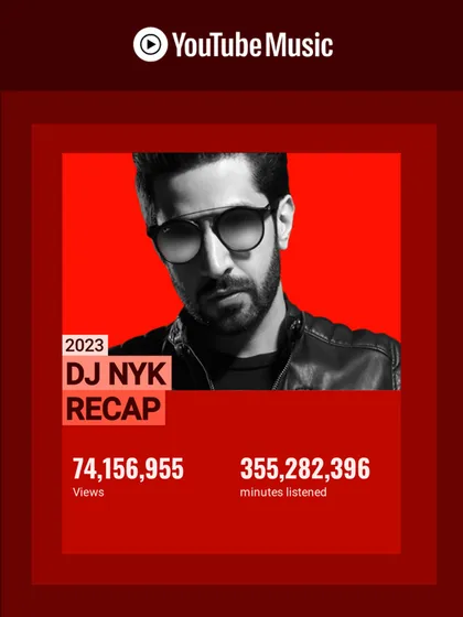 My 2023 YouTube Recap, showing over 74 million views and 355 million minutes listened. These numbers represent the time and love you all have given my music, and I can't thank you enough.