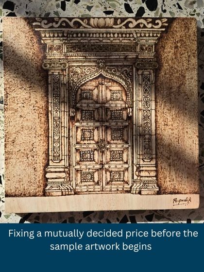 One of the five principles I follow as an artist is fixing a mutually decided price before any sample work begins. This ensures transparency and trust from the start.