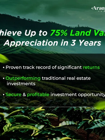 Our track record speaks for itself. We have demonstrated the ability to achieve up to 75% land value appreciation in just three years, offering a secure and highly profitable investment opportunity that outperforms traditional real estate.