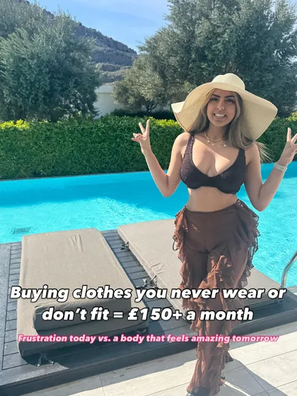 Buying clothes that don't fit or you never wear costs you money and confidence. Imagine investing that into a body that feels amazing in anything.