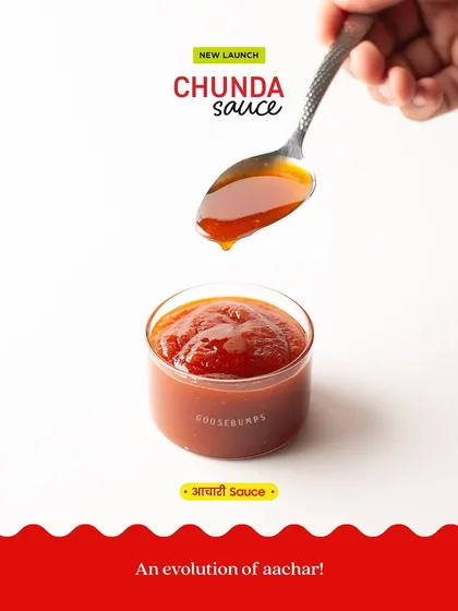Meet our Chunda Sauce, the evolution of aachar. We took our heirloom sweet mango pickle recipe and created a versatile sauce that's perfect as a dip, a spread, or a way to add a sweet and tangy twist to your cooking.