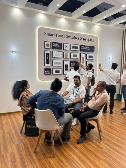 Our booth was a hub of activity at the Smart Home Expo, with visitors gathering to discuss projects and explore our latest automation technologies.
