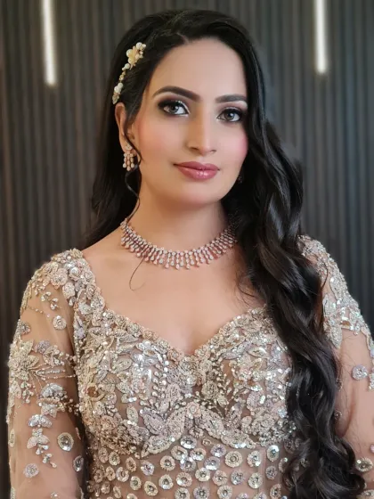 Another shot of this gorgeous engagement bride. The glass finish look ensures she looks radiant from every angle.