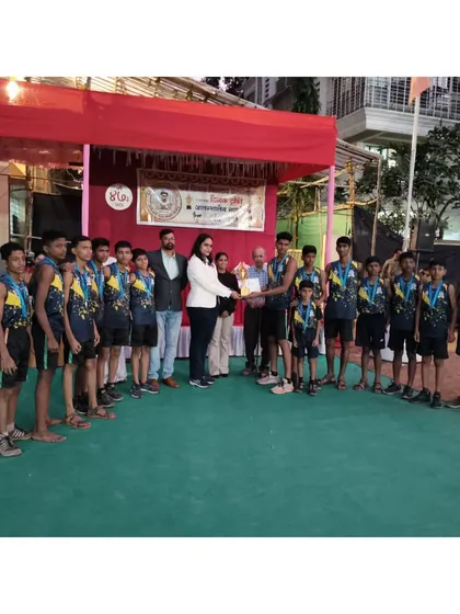 Our boys team receiving their medals and trophy. We are unstoppable.
