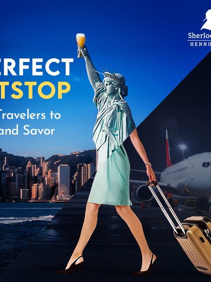 The perfect pitstop for travelers. This creative graphic shows that my pub is a world-class destination for those on the move.