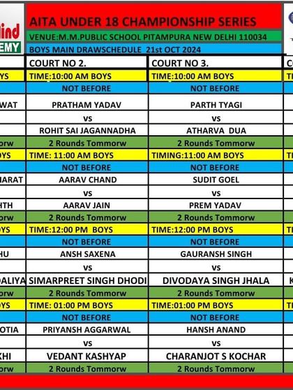 Tournament Schedules & Information photo 10