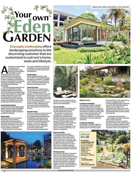 Ecoscapes Landscaping - Comprehensive Landscaping Services Awards & Media Recognition photo 8