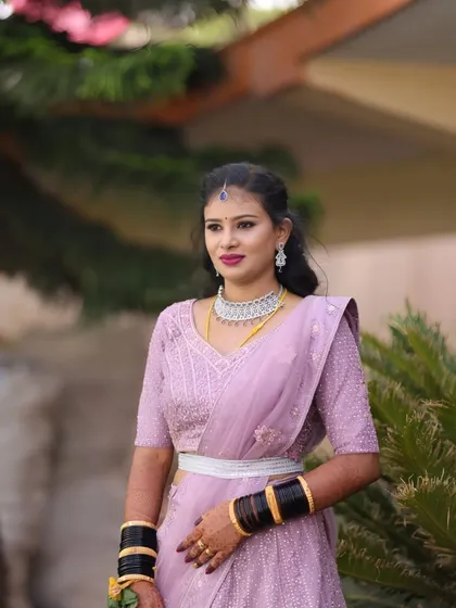 This client chose a simple American Diamond necklace for her event. It's a classic and versatile piece that can be worn with many outfits.