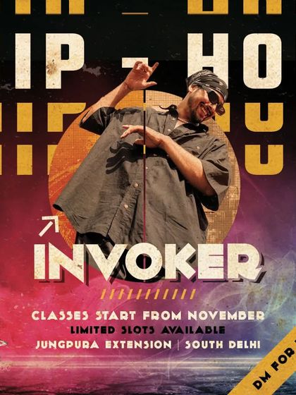 A poster for our new Hip Hop classes with Invoker, starting this November in our South Delhi studio.