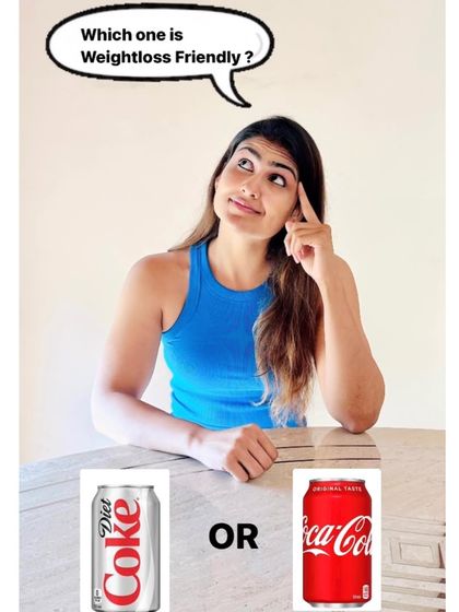 Diet Coke or regular Coke? If you want to save 140 calories, Diet Coke is a better choice. While water is always best, it's about making smarter swaps to stay in a calorie deficit.