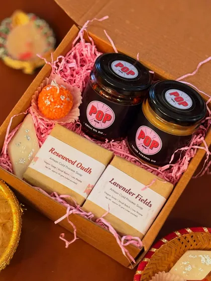 We love teaming up with other small businesses to create something truly special. This festive hamper, a collaboration with POP Bistro, combines our artisan soaps with their gourmet dips, offering a unique gift that supports two women-owned brands at once.
