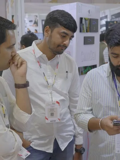 Demonstrating the functionality of our mobile app at the Smart Home Expo. Seeing the "aha" moment on a visitor's face is one of the best parts of these events.