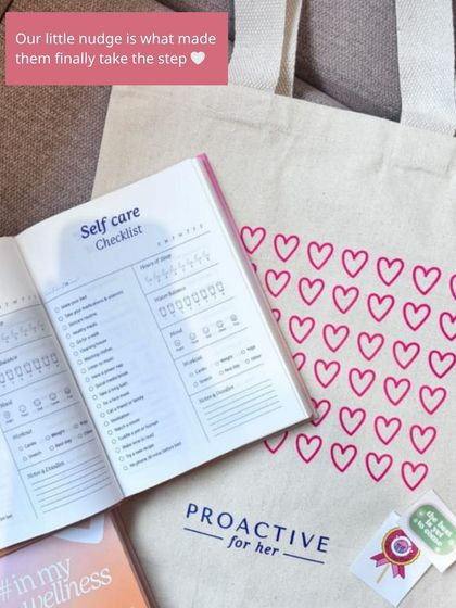 Our little nudge, along with a self-care checklist and a cute tote, was what made them finally take the step.