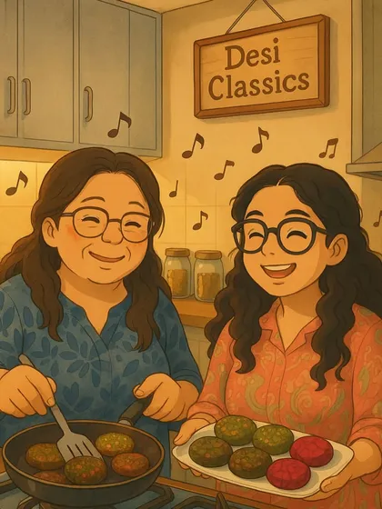 This is us, a mother-daughter duo, in our happy place. We started Desi Classics to share our nani and dadi’s recipes, and every dish is made with the same love and care as the food from our own home kitchen.