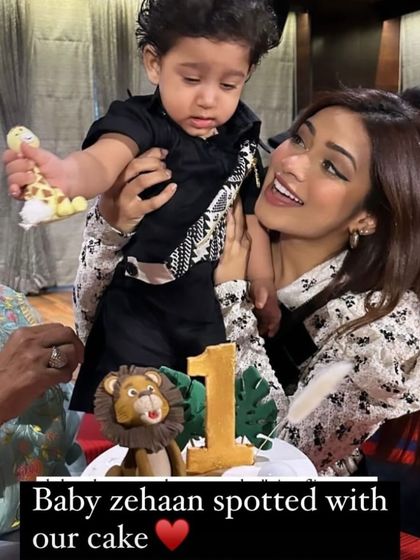 A heartwarming moment captured with baby Zehaan and our jungle-themed cake. We love seeing our creations bring smiles to such special occasions.