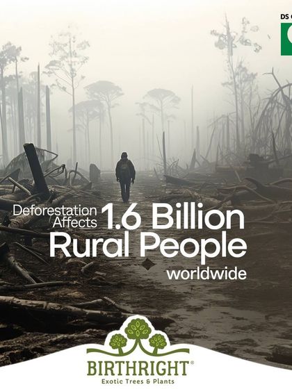 The livelihoods of 1.6 billion rural people worldwide are affected by deforestation. Protecting our forests is not just an environmental issue; it's a human issue.
