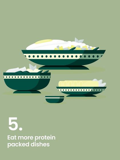 Eating more protein-packed dishes is another key tip, especially in winter. Protein helps keep you full, supports muscle health, and provides sustained energy.
