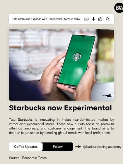 We're always watching what the big players are doing. Starbucks' move into experiential stores is an interesting trend in the Indian cafe market.