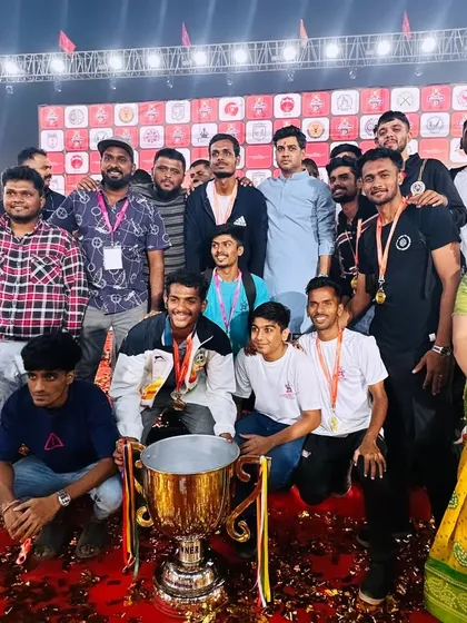 A moment of immense pride as our team is crowned champions of the Khasdhar Kridasangram tournament. We are honored to compete and win in such prestigious local sporting events.
