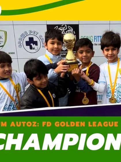 Our U-8 team celebrating their victory as champions of the Premium Autoz FD Golden Baby League. A fantastic achievement for our young stars.