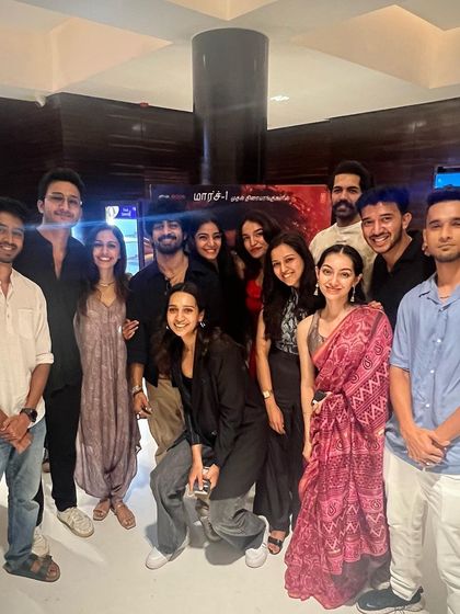 Another group photo with the cast and crew of 'Dange/Por'. So much love for this team.