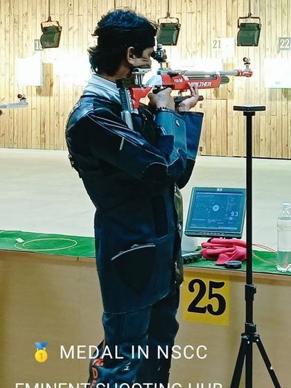 A focused shot of our national champion Thilak during a competition, showcasing the precision required to compete at the highest level.