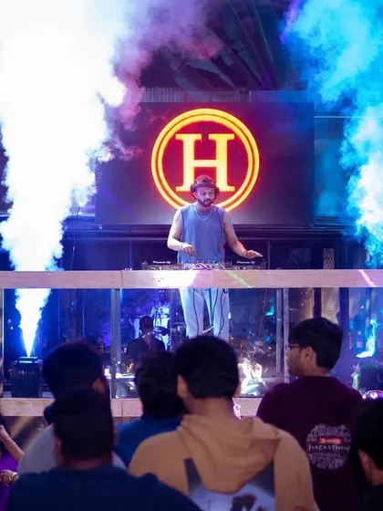 A dramatic shot with CO2 cannons blasting behind me. The production is always top-notch.