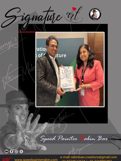 Another happy guest from the Deloitte event in Hyderabad. It is wonderful to see my art bring smiles to so many faces.