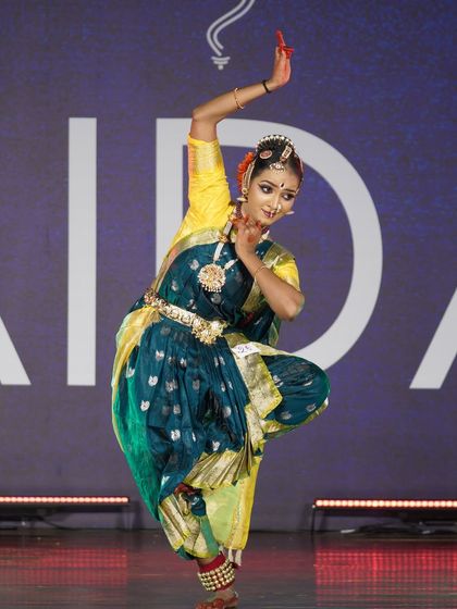 A beautiful, sculptural pose from one of our open category performers. Her artistry earned her a 2nd place award at the national competition.