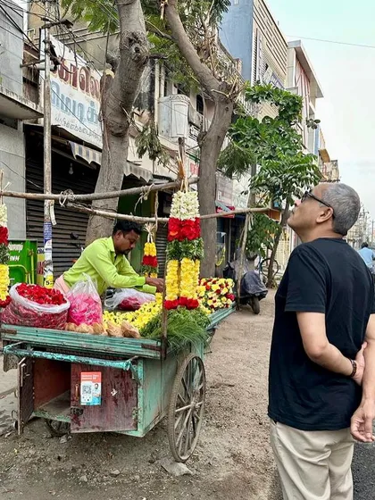 Inspiration is often found in the everyday fabric of a city. Observing a flower vendor in Tiruchirappalli is a reminder that public spaces are a choreography of human activity, a core principle in my urban design work.