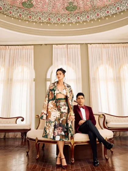 These images are from the editorial spread I styled for Farhan and Shibani Akhtar in Travel + Leisure. We curated a range of looks, from a bold animal print set by Rara Avis to elegant floral coordinates, to tell a story of luxury and togetherness.