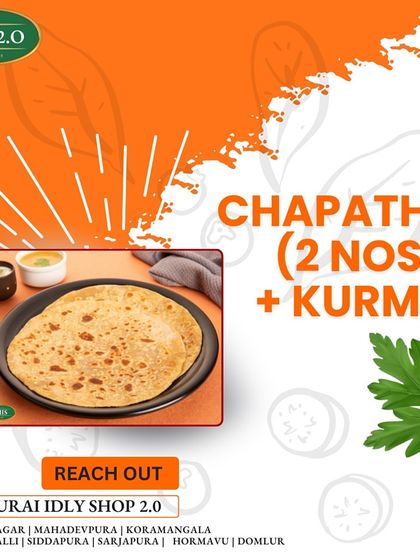 Another look at our wholesome Chapathi Kurma, a comforting and classic dish.