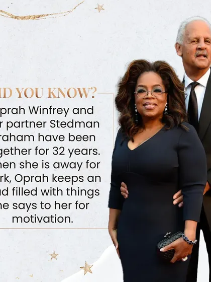 Oprah and Stedman's 32-year partnership is an inspiration. His support for her ambitions is a testament to what a confident, secure partnership looks like.