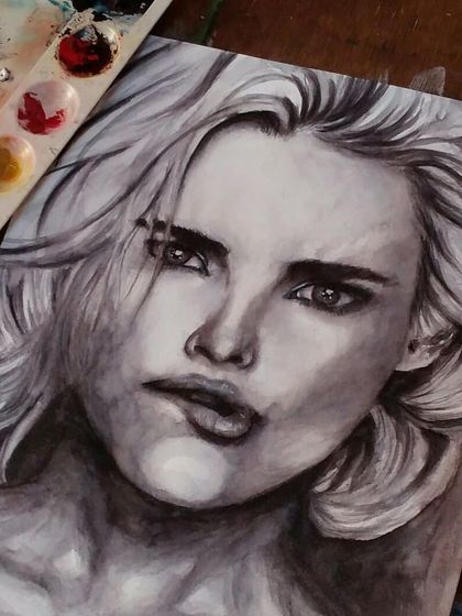 Megha Vinod - Custom Portraits & Illustrations Stylized Watercolor & Mixed Media photo 49