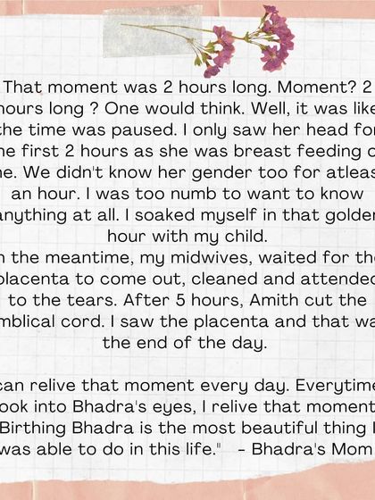 That golden hour was two hours long. I soaked myself in that moment with my child. After five hours, my husband cut the umbilical cord. I can relive that moment every day.